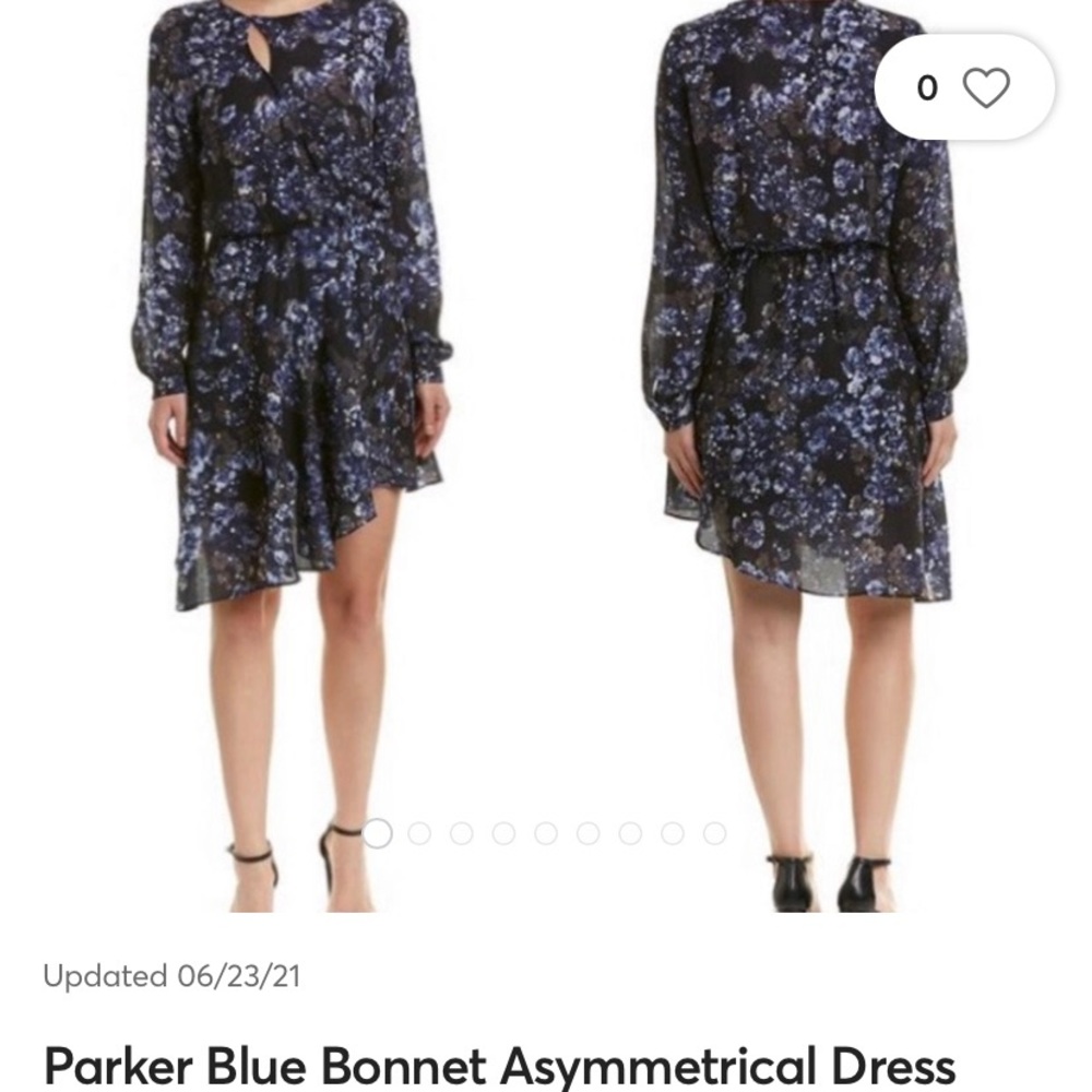 Parker Dark Blue Bonnet Asymmetrical Dress Women’s Size Small-New with Tags!